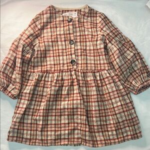 Zara kids(3-4yrs) Plaid Button-Up Dress